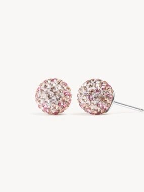 Sparkle ball earrings - Rose Gold Dome Stud Earrings